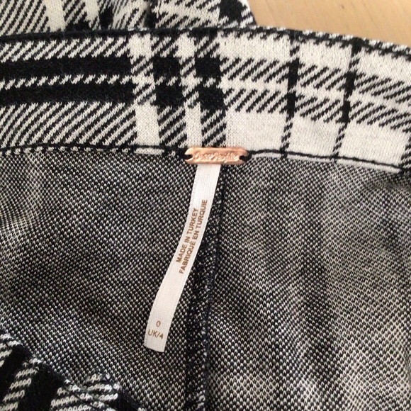 Free people stretch pants 0 women black white - Picture 6 of 9